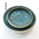 #KK8202-BL; Ceramic 17cm round plate #BL