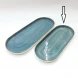 #KK8240-BL; Ceramic 11" rectangle plate #BL