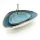#KK8677-BL; Ceramic 6'' triangle plate #BL