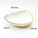 #KK8677-WT; Ceramic 6'' triangle plate #WT