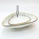 #KK8677-WT; Ceramic 6'' triangle plate #WT