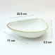 #KK8684-WT; Ceramic 8.5" triangle plate #WT