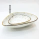 #KK8684-WT; Ceramic 8.5" triangle plate #WT