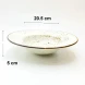 #KK9001-WT; Ceramic 8" pasta plate #WT