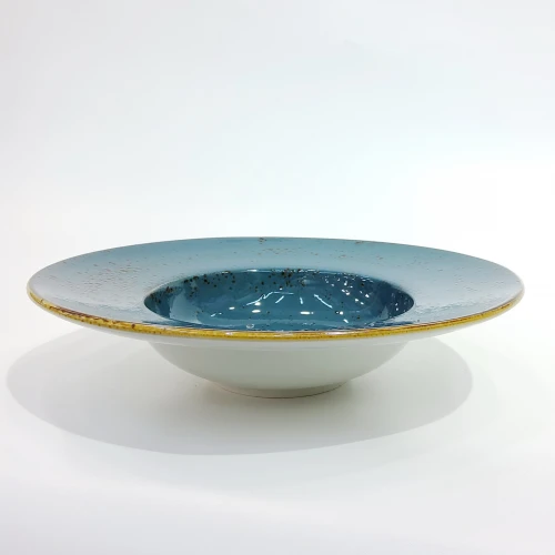 #KK9018-BL; Ceramic 10" pasta plate #BL