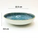 #KK9032-BL; Ceramic 9" deep plate #BL