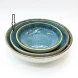 #KK9032-BL; Ceramic 9" deep plate #BL