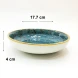 #KK9049-BL; Ceramic 7" round deep plate #BL