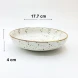 #KK9049-WT; Ceramic 7" round deep plate #WT