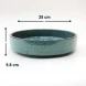 #KK9056-BL; Ceramic 10" round deep plate #BL