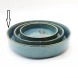 #KK9056-BL; Ceramic 10" round deep plate #BL