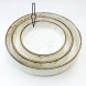 #KK9070-WT; Ceramic 6" deep round plate #WT
