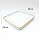 #KK9087-WT; Ceramic 8" square plate #WT