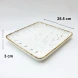 #KK9094-WT; Ceramic 10" square plate #WT 