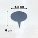 #SLT05506;  Slate tag stand oval 1x6