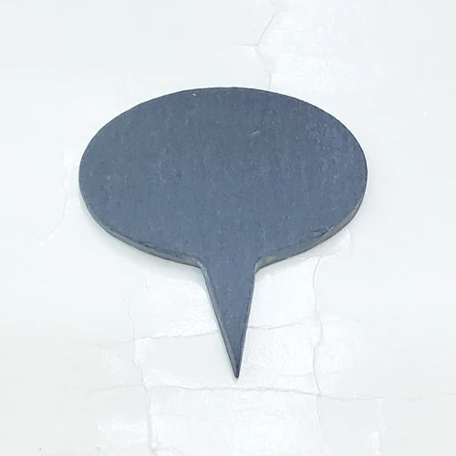 #SLT05506;  Slate tag stand oval 1x6