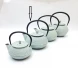 #SQ3475-G2; Cast iron tea pot 0.6L #G. Green 