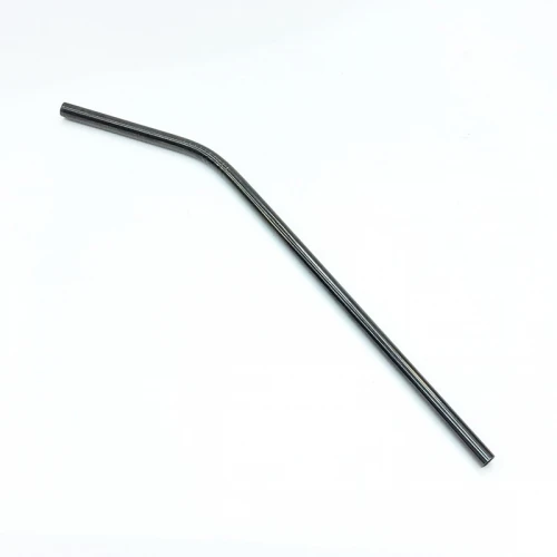 #SWXG6-BK;  S/S straw bent 6mm BK