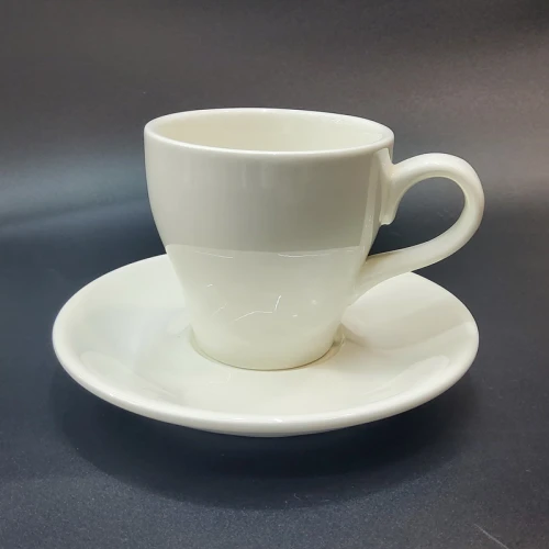 #TL180-WT; Coffee cup + saucer 180ml #T / WT 
