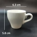 #TL80-WT; Coffee cup + saucer 80ml #T /WT
