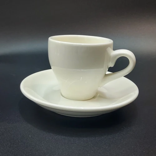 #TL80-WT; Coffee cup + saucer 80ml #T /WT