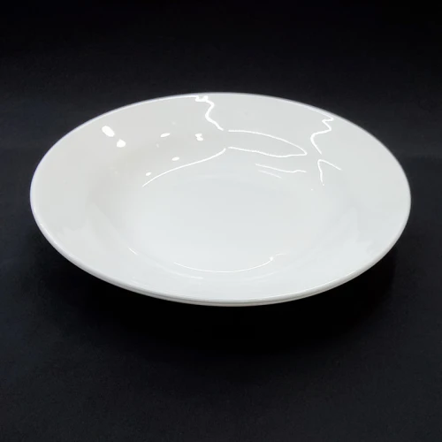#TP7; Ceramic soup plate 7" white