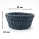 #WK211695-BK;  PP rattan basket round Black