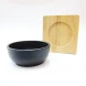 #YY2115; Cast iron bowl 15cm Rd. + wood