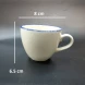 #KHE190; Ceramic coffee cup + saucer 190ml #KH