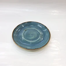 #KK4968-BL; Ceramic sauce plate #BL